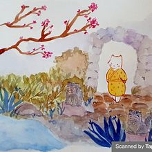 Meu projeto do curso: Ilustração em aquarela com influência japonesa. Drawing project by Caroline Miashiro - 03.13.2021