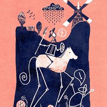 Dom Quixote - projeto final do curso: Introdução à ilustração infantil.. Un proyecto de Ilustración infantil de Renato Stegun - 13.03.2021