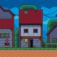 Meu projeto do curso: Criação de cenários pixel art para videogames . Pixel Art de Orlando Silva de Oliveira - 03.14.2021