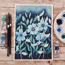 Mi Proyecto del curso: Técnicas de acuarela en negativo para ilustración botánica. Projekt z dziedziny R i sunek botaniczn użytkownika evirol - 14.03.2021