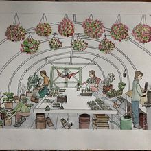 Mon projet du cours : Sketching créatif :: Moi au travail au mois de mars, un grand merci à Mattias. Projekt z dziedziny Trad, c, jna ilustracja, Sketching, R, sunek ołówkiem,  R, sunek, Malowanie akwarelą, Sketchbook,  R i sunek atramentem użytkownika fabiennebegonia - 14.03.2021