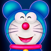 Doraemon x Mickey. Un progetto di Disegno digitale, Direzione artistica, Character design, Illustrazione tradizionale, Illustrazione digitale e Pittura digitale di Javi Márquez López - 14.03.2021