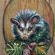 Meu projeto do curso: Aquarela sobre madeira. Een project van  Beeldende kunst van Marta Magalhaes - 14.03.2021