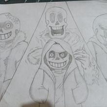 Murder Time Trío. Drawing, Pencil Drawing, and Digital Drawing project by dr_mario456 - 03.14.2021