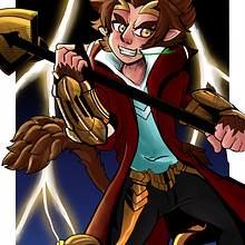 Collab - Fanart Wukong Academia de batalha. Digital Drawing project by Pamela Marins - 03.14.2021