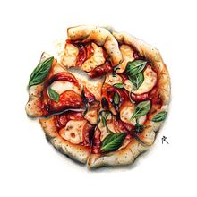 Pizza. Un progetto di Disegno, Disegno a matita, Disegno realistico e Illustrazione tradizionale di Aló González Santiesteban - 19.10.2020