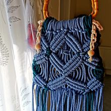 My project in Design and Creation of Macramé Handbags course. Projekt z dziedziny Makrama użytkownika karolina_switkowska - 18.04.2021
