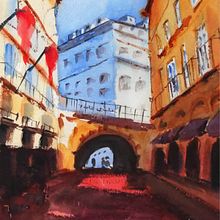 My project in Architectural Illustration with Watercolor course. Watercolor Painting project by fabio - 03.15.2021