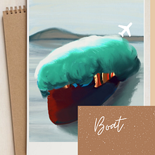 Bote . Digital Drawing, and Traditional illustration project by O. Leticia Ramírez - 03.15.2021