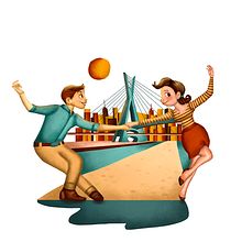 Meu Projeto Ilustração Lindy Hop. Een project van Traditionele illustratie van cibelle_designer - 15.03.2021