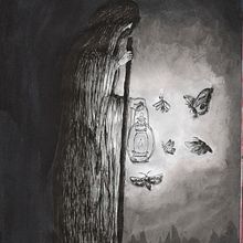 Ermitaño. Fine Arts & Ink Illustration project by Rebeca Lemus Cifuentes - 03.15.2021