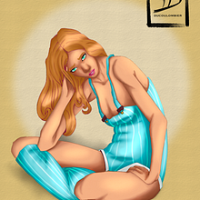My project in Female Character Portraits in Procreate course. Artistic Drawing project by Julien Ducoulombier - 03.16.2021