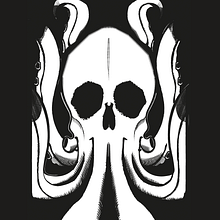 My project: A Kraken + a Skull. Vector Illustration project by Pedro Henrique Atilio - 03.16.2021
