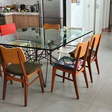 Mesa de Jantar em Aço e Vidro. Furniture Design, and Making project by Fernando Carvalho de Paula Cortes - 03.16.2021