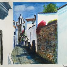 Mi Proyecto del curso: Representación arquitectónica en acuarela de un Viaje a Monsaraz. Ein Projekt aus dem Bereich Architektur von Francisco Ruiz Juan - 22.03.2021