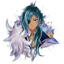 Genshin Impact Character Kaeya Fanart. Digital Drawing, Digital Illustration, and Traditional illustration project by Melis Saylaç - 03.16.2021