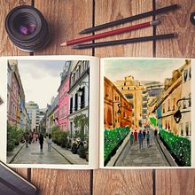 My project in Urban Landscapes in Watercolor course. Watercolor Painting project by Cynthia - 03.16.2021