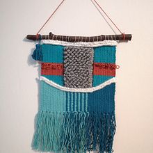 My project in Introduction to Frame Loom Tapestry course. Projekt z dziedziny  Tkactwo użytkownika Zuzanna Gadomska - 16.03.2021
