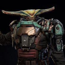 Grand Space Opera: Light Age - Kalzox, the fisher. 3D Character Design, 3D Modeling, and Video Games project by Juan Novelletto - 03.16.2021