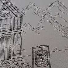 Projeto de casinha próxima das montanhas!. Un proyecto de Ilustración tradicional, Ilustración arquitectónica e Ilustración con tinta de Carina Torquato - 06.03.2021