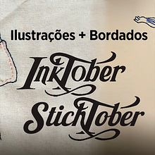 Inktober + Stichtober. Een project van Traditionele illustratie y Borduurwerk van Carolina Kuwabata - 31.10.2020