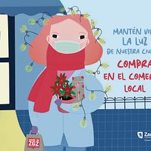 Mantén viva la luz de nuestra ciudad, compra en el comercio local.. Traditional illustration project by Beatriz Entralgo - 12.07.2020