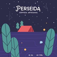 Etiqueta Cerveza Perseida. Un projet de Design graphique, Illustration traditionnelle et Illustration numérique de Jenni Conde - 17.03.2021