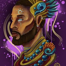 African Ancestors. Traditional illustration, and Advertising project by Paulo Victor Azevedo - 03.17.2021
