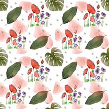Pattern primavera. Pattern Design, Traditional illustration, and Watercolor Painting project by Paola Bianconi - 03.17.2021