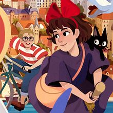 Kiki - Ghibli #1 (Fanart). Traditional illustration, and Digital Illustration project by Helder Oliveira - 03.13.2020