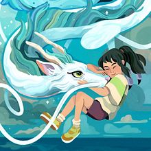 Chihiro - Ghibli #2 (Fanart). Traditional illustration, and Digital Illustration project by Helder Oliveira - 12.03.2019