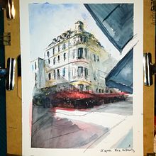 Mon projet du cours : Dessin architectural à l’aquarelle et à l’encre Ein Projekt aus dem Bereich Aquarellmalerei von andrea_nail - 17.03.2021