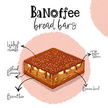 Bano free bread bars. Traditional illustration project by Akshaya Venkat - 03.18.2021