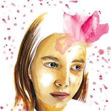 Retrato en acuarela y retoques digitales. Un projet de Beaux Arts, Dessin de portrait , et Aquarelle de Emmanuel Cúneo - 18.03.2021