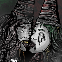 Clowns. Een project van Traditionele illustratie,  Beeldende kunst, Digitale illustratie y Digitale tekening van Angela Langlais Gómez - 17.12.2020