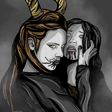 Terrifying. Een project van Traditionele illustratie,  Beeldende kunst, Digitale illustratie y Digitale tekening van Angela Langlais Gómez - 01.02.2021