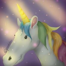 Unicornio. Desenho, Desenho artístico, Desenho digital, Ilustração tradicional e Ilustração digital projeto de Panekita - 18.03.2021