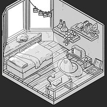 Ejercicio habitación. Un progetto di Illustrazione tradizionale di Joana Padilla - 18.03.2021