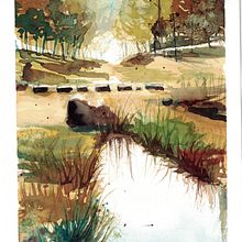 Mi Proyecto del curso:  Paisajes naturales en acuarela. Un proyecto de Diseño, Ilustración tradicional y Pintura a la acuarela de Paula Jaime Mendez - 29.03.2021