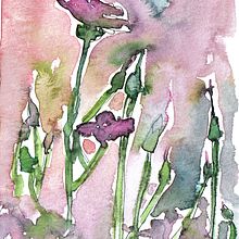 Summer Garden. Watercolor Painting project by Nicole Roth - 03.18.2021