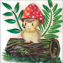 Lonely as a mushroom . Drawing, Gouache Painting, Traditional illustration, and Watercolor Painting project by Cristina Torres - 12.21.2020
