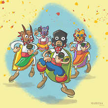 Folklore. Un progetto di Disegno digitale, Illustrazione tradizionale e Illustrazione digitale di Mairena - 22.08.2020
