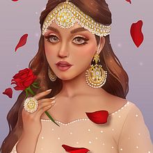My project in Digital Fantasy Portraits with Photoshop course. Un projet de Dessin numérique, Illustration numérique, Illustration traditionnelle, Dessin, Dessin de portrait , et Peinture numérique de Nihan Rashid - 21.09.2020