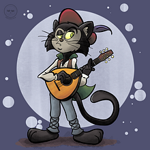 El Gato Bardo . % Mairena tarafından hazırlanan Dijital Çizim, Geleneksel illüstras, on, Dijital İllüstras, Ve on projesi - 11.17.2020