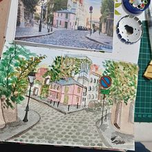 Mi Proyecto del curso: Paisajes urbanos en acuarela. Fine Arts, Traditional illustration, L, and scape Architecture project by Lina Maria Muñoz Torres - 03.19.2021