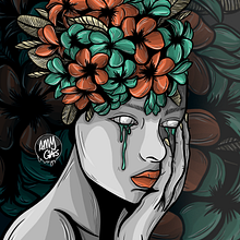 Rooted. Een project van  Beeldende kunst, Digitale tekening, Traditionele illustratie y Digitale illustratie van Angela Langlais Gómez - 09.03.2021