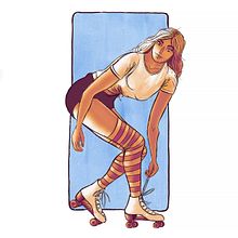 Rollerskating. Artistic Drawing, Digital Drawing, and Digital Illustration project by Pierre-Baptiste - 01.25.2021