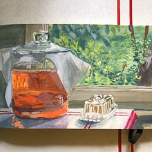 Kombucha in the window. Un projet de Peinture gouache de Olivia Marohnic - 19.06.2020