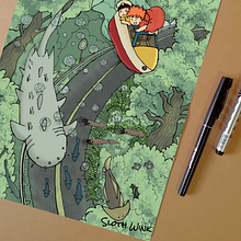 Ilustración de Ponyo. Un progetto di Animazione, Animazione 2D, Animazione di personaggi, Disegno a matita e Disegno digitale di Sloth Wink - 19.03.2021