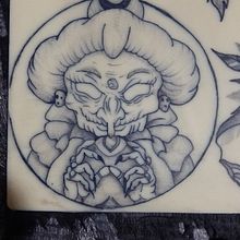 Mi Proyecto del curso: Tatuaje botánico con puntillismo. Un proyecto de Dibujo de Valentina Castillo - 20.03.2021